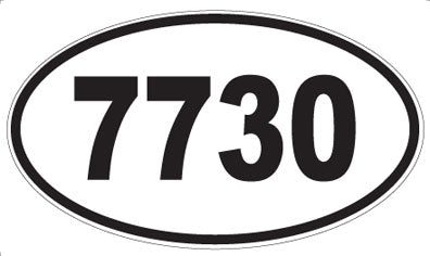 7730 - Oval Sticker