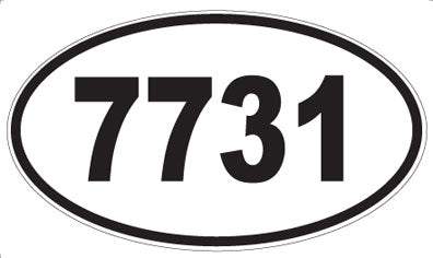 7731 - Oval Sticker