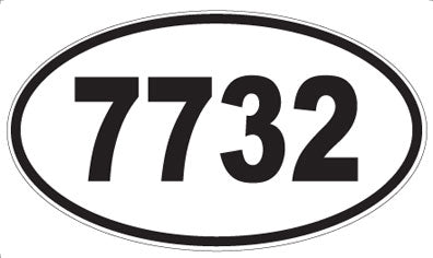 7732 - Oval Sticker