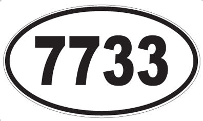7733 - Oval Sticker