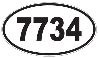 7734 - Oval Sticker