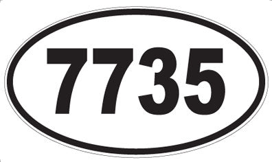 7735 - Oval Sticker