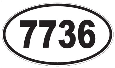 7736 - Oval Sticker