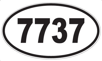 7737 - Oval Sticker