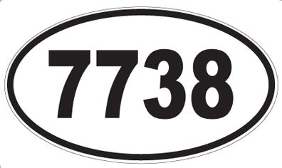 7738 - Oval Sticker