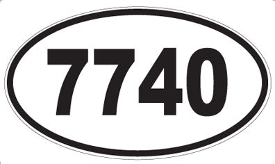 7740 - Oval Sticker