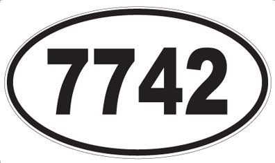 7742 - Oval Sticker
