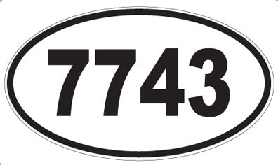 7743 - Oval Sticker