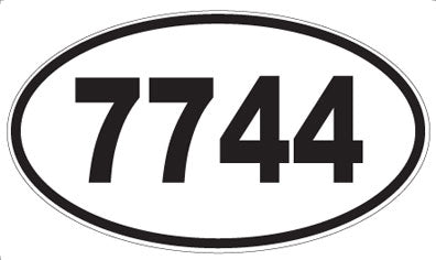 7744 - Oval Sticker
