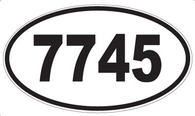 7745 - Oval Sticker
