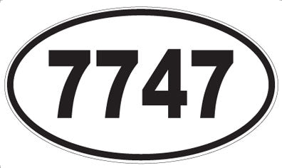 7747 - Oval Sticker