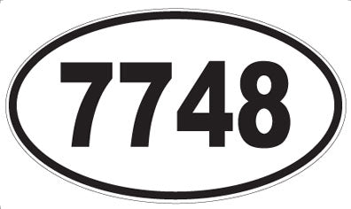 7748 - Oval Sticker