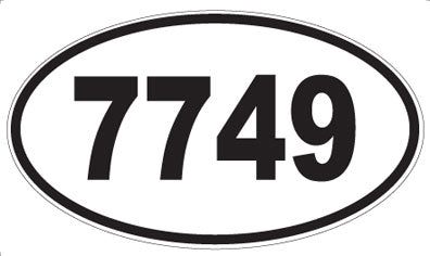 7749 - Oval Sticker