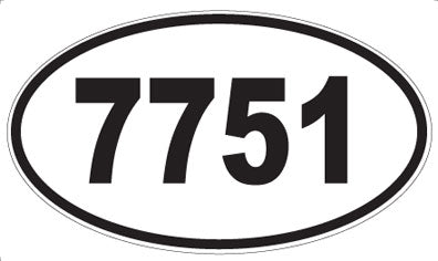 7751 - Oval Sticker