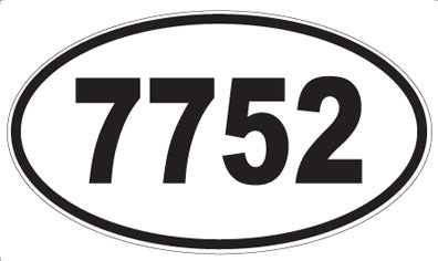 7752 - Oval Sticker