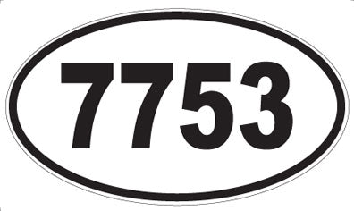 7753 - Oval Sticker