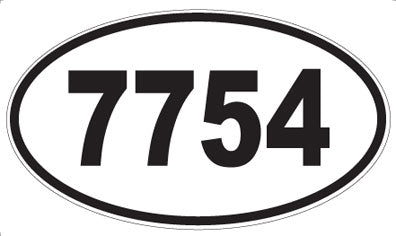 7754 - Oval Sticker