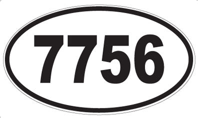 7756 - Oval Sticker