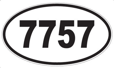 7757 - Oval Sticker