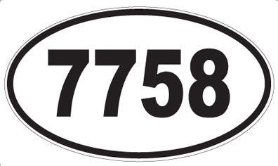 7758 - Oval Sticker
