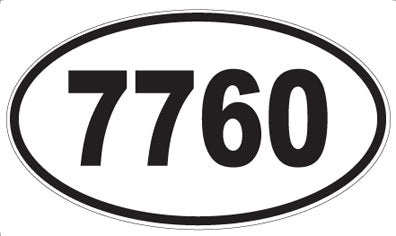 7760 - Oval Sticker