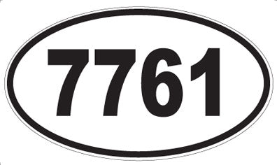 7761 - Oval Sticker