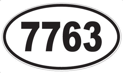7763 - Oval Sticker