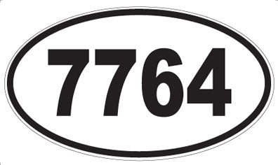7764 - Oval Sticker