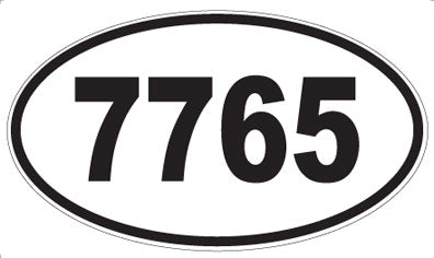 7765 - Oval Sticker