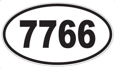 7766 - Oval Sticker