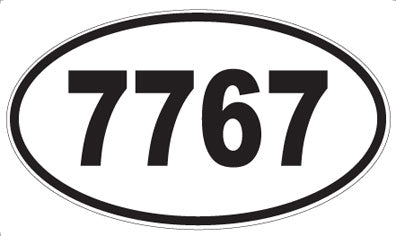 7767 - Oval Sticker