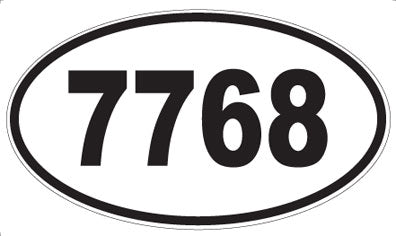 7768 - Oval Sticker