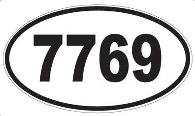 7769 - Oval Sticker