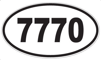 7770 - Oval Sticker