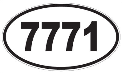 7771 - Oval Sticker