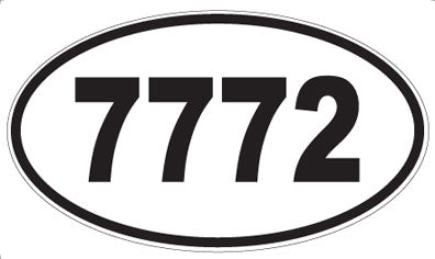 7772 - Oval Sticker