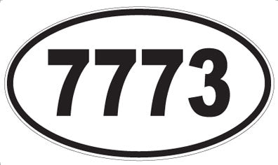 7773 - Oval Sticker