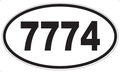7774 - Oval Sticker