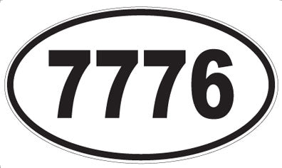 7776 - Oval Sticker