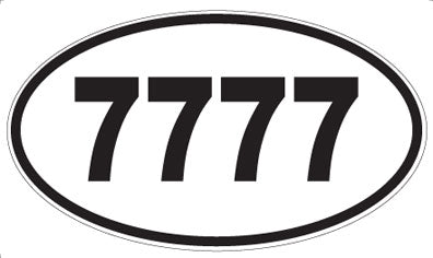 7777 - Oval Sticker