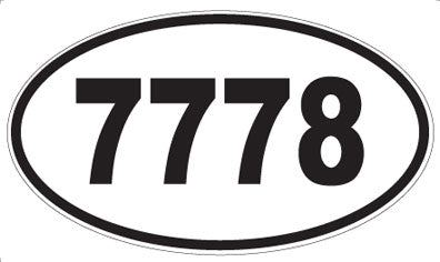 7778 - Oval Sticker