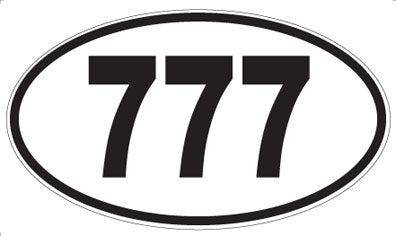 777 - Oval Sticker