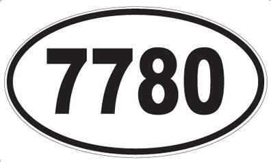 7780 - Oval Sticker