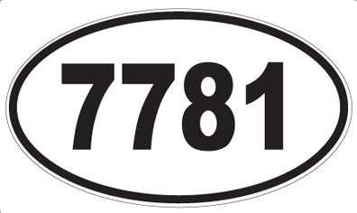 7781 - Oval Sticker