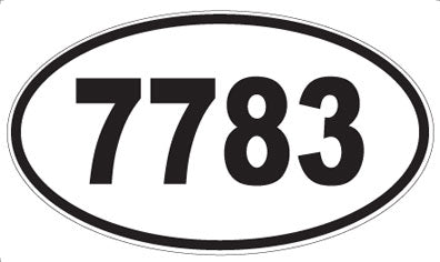 7783 - Oval Sticker