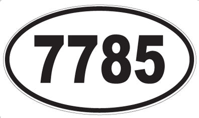 7785 - Oval Sticker