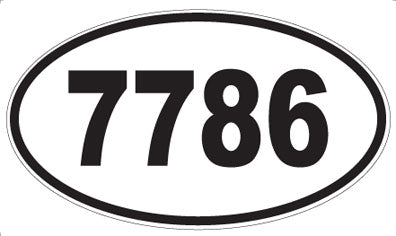 7786 - Oval Sticker