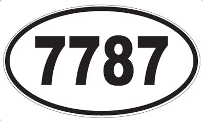 7787 - Oval Sticker