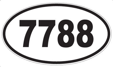 7788 - Oval Sticker