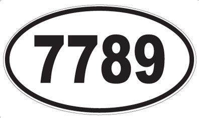 7789 - Oval Sticker